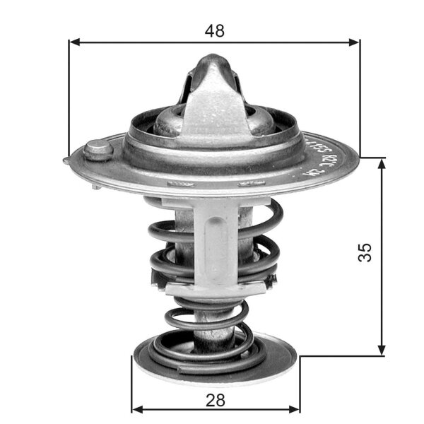 GATES TH30082G1 Thermostat, Kühlmittel