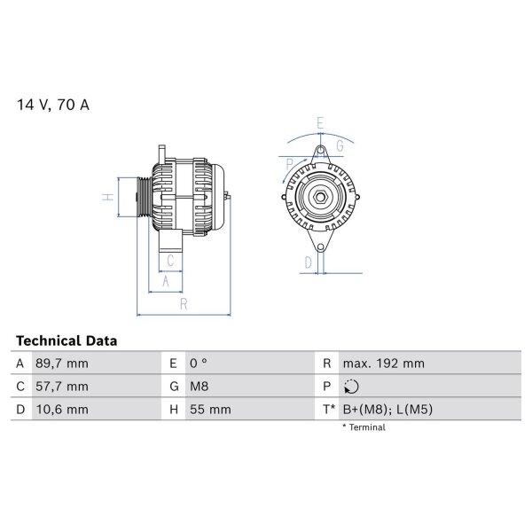BOSCH 0 986 086 690 Generator