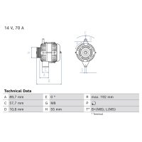 BOSCH 0 986 086 690 Generator