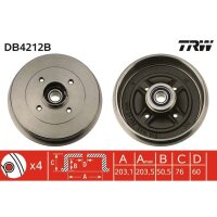 TRW DB4212B Bremstrommel