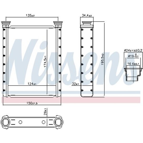 NISSENS 707413 Wärmetauscher, Innenraumheizung