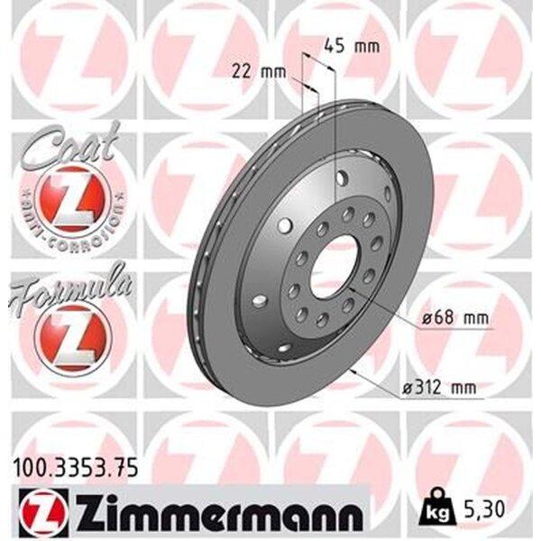 ZIMMERMANN 100.3353.75 Bremsscheibe