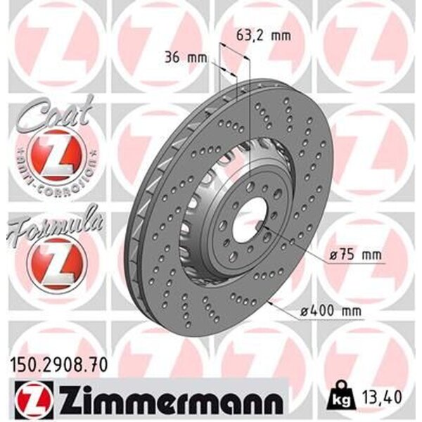 ZIMMERMANN 150.2908.70 Bremsscheibe