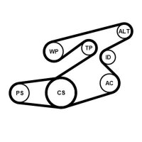 CONTINENTAL CTAM 6PK1836K1 Keilrippenriemensatz