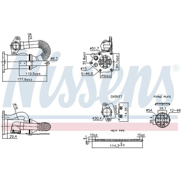 NISSENS 989453 Kühler, Abgasrückführung