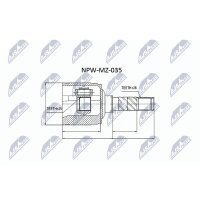 NTY NPW-MZ-035 Gelenksatz, Antriebswelle