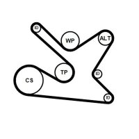 CONTINENTAL CTAM 7PK1570K2 Keilrippenriemensatz