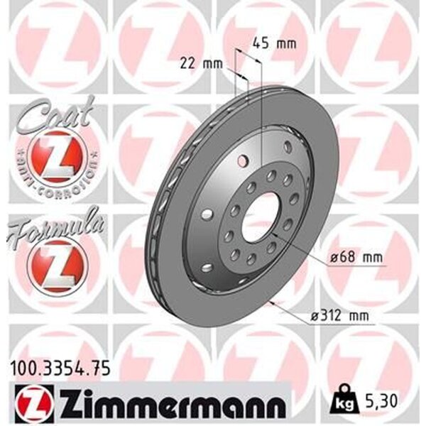 ZIMMERMANN 100.3354.75 Bremsscheibe