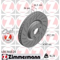 ZIMMERMANN 400.3660.20 Bremsscheibe