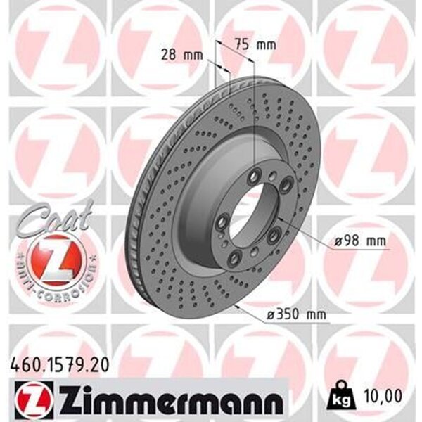 ZIMMERMANN 460.1579.20 Bremsscheibe