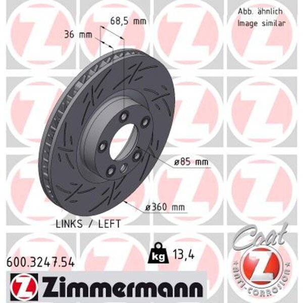 ZIMMERMANN 600.3247.54 Bremsscheibe