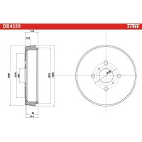 TRW DB4339 Bremstrommel