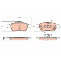 TRW GDB2111 Bremsbelagsatz, Scheibenbremse