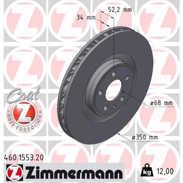 ZIMMERMANN 460.1553.20 Bremsscheibe