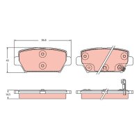 TRW GDB2435 Bremsbelagsatz, Scheibenbremse