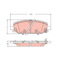 TRW GDB2360 Bremsbelagsatz, Scheibenbremse