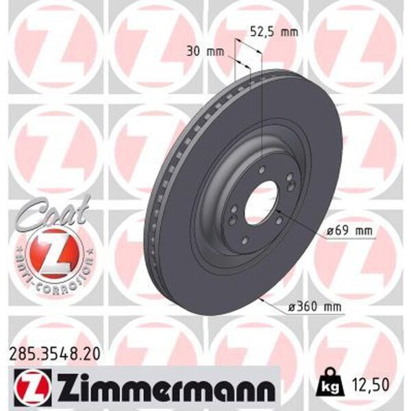 ZIMMERMANN 285.3548.20 Bremsscheibe