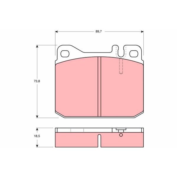 TRW GDB1103 Bremsbelagsatz, Scheibenbremse