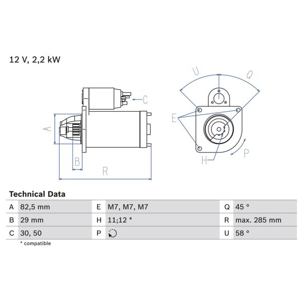 BOSCH 0 986 010 600 Starter