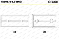 GLYCO H1295/5 0.25MM Kurbelwellenlagerschale