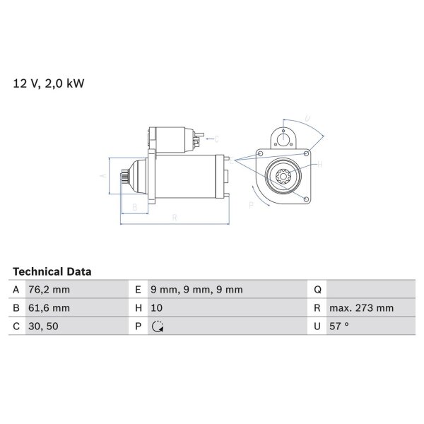 BOSCH 0 986 021 870 Starter