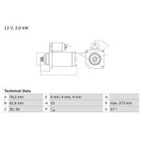 BOSCH 0 986 021 870 Starter