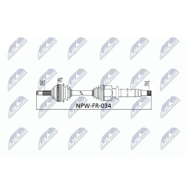 NTY NPW-FR-034 Antriebswelle