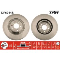 TRW DF6014S Bremsscheibe