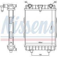 NISSENS 606645 Kühler, Motorkühlung