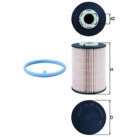 MAHLE KX 393D Kraftstofffilter