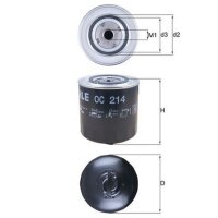 MAHLE OC 214 Ölfilter