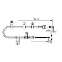 BOSCH 1 987 482 077 Seilzug, Feststellbremse