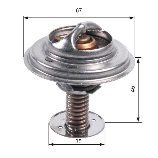 GATES TH45682G1 Thermostat, Kühlmittel