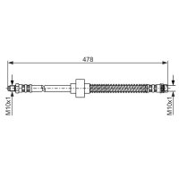 BOSCH 1 987 476 868 Bremsschlauch