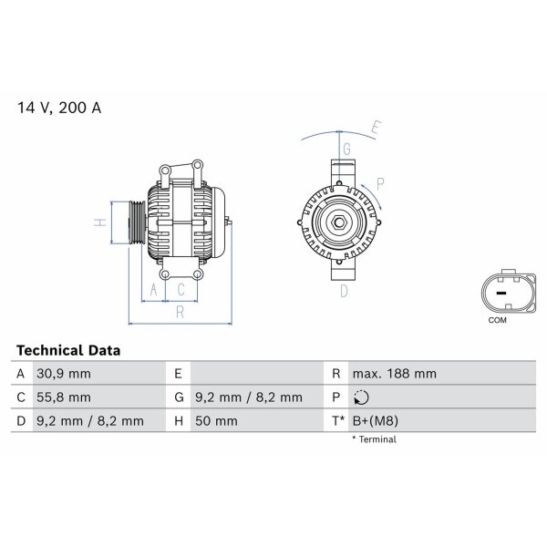 BOSCH 0 986 084 980 Generator