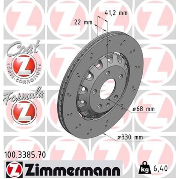 ZIMMERMANN 100.3385.70 Bremsscheibe