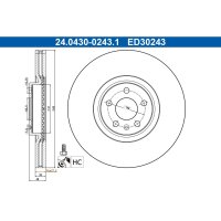 ATE 24.0430-0243.1 Bremsscheibe