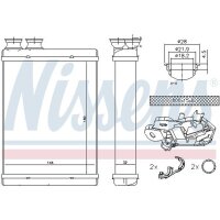 NISSENS 71167 Wärmetauscher, Innenraumheizung