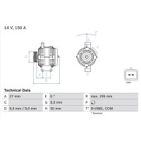 BOSCH 0 986 081 820 Generator