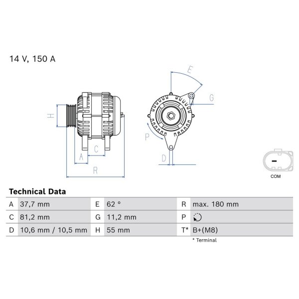 BOSCH 0 986 087 230 Generator