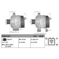 DENSO DAN1351 Generator