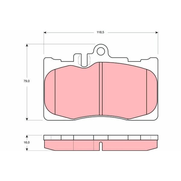 TRW GDB3322 Bremsbelagsatz, Scheibenbremse