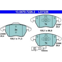 ATE 13.0470-7226.2 Bremsbelagsatz, Scheibenbremse