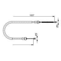 BOSCH 1 987 482 720 Seilzug, Feststellbremse