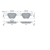 BOSCH 0 986 424 608 Bremsbelagsatz, Scheibenbremse