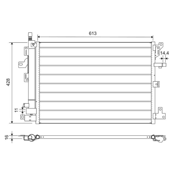 VALEO 814013 Kondensator, Klimaanlage