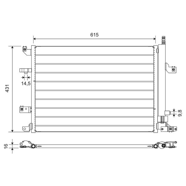VALEO 814319 Kondensator, Klimaanlage