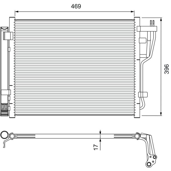 VALEO 814070 Kondensator, Klimaanlage