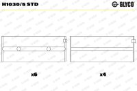 GLYCO H1030/5 STD Kurbelwellenlagerschale
