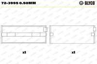 GLYCO 72-3995 0.50mm Kurbelwellenlagerschale